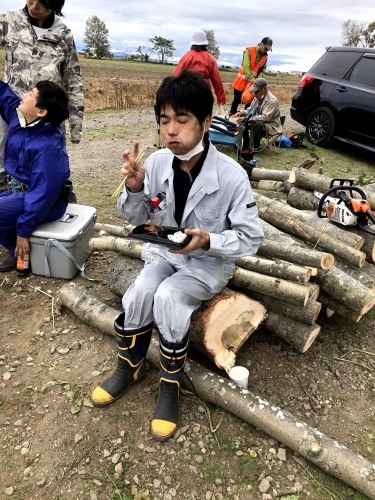 ９月２７日（日）　新篠津村防風林　列状間伐_c0173813_18420163.jpg